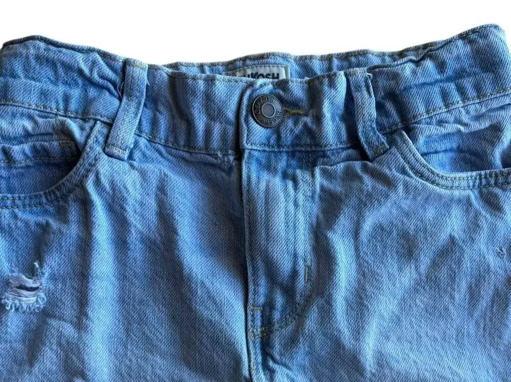 OshKosh B'gosh‎ Toddler Girls Distressed Denim Shorts Light Wash Size 5T